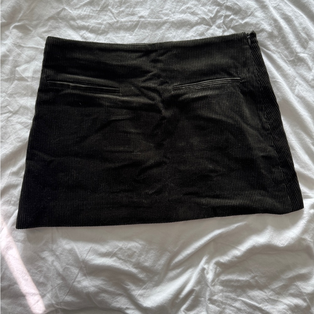 Zara Dark Corduroy Skirt